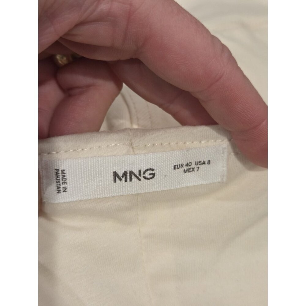 Mango Maternity Jeans Over The Belly Crop Frayed Hem Sz 6/8 - Picture 12 of 12